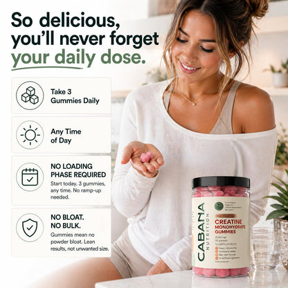 Creatine Monohydrate Gummies 5g - Only 2g Sugar, Made in USA - Sour Watermelon Flavor - Vegan & 3rd Party Tested - Pre & Post Workout Supplement for Women and Men (120 Count, 40 Servings) - Maple Wellness Supplements