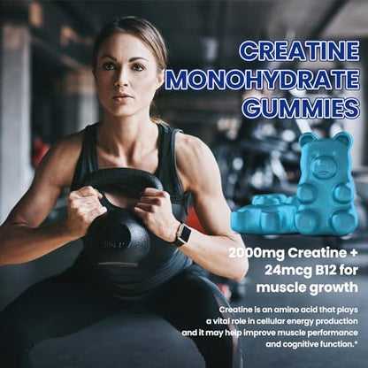 Creatine Monohydrate Gummies for Men & Women, Chewables Creatine Monohydrate - Maple Wellness Supplements