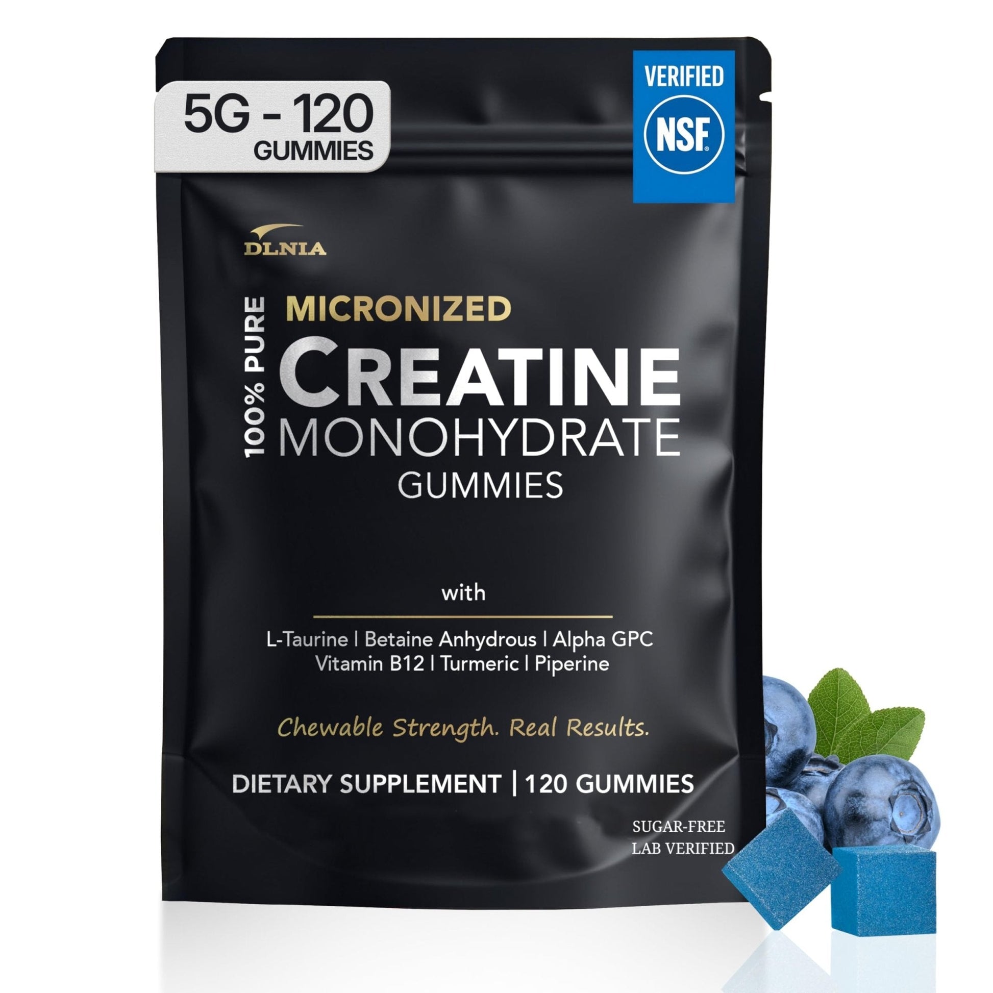 Creatine Monohydrate Gummies for Men & Women - Sugar Free & Vegan Advanced Formula W/L-Taurine + Vitamin B12 - for Muscle Strength, Muscles Builder, Recovery, - Maple Wellness Supplements