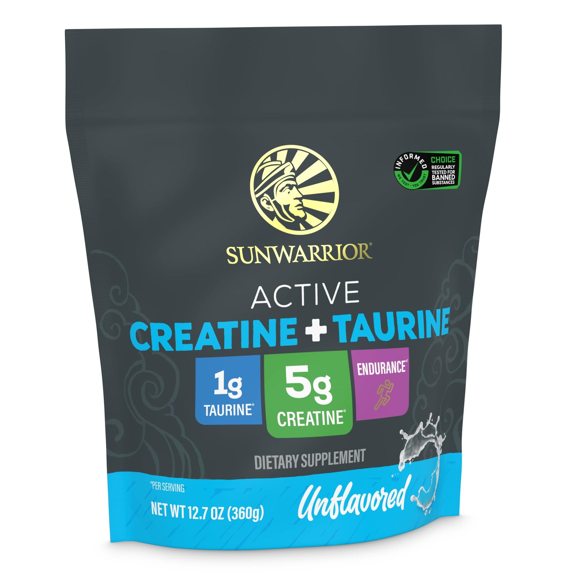 Creatine Monohydrate Powder Taurine Supplement, 5g Creatine Monohydrate 1g Taurine per Serving | Vegan Muscle Strength, Endurance & Recovery Support, Clean Performance Formula | 60 Servings Unflavored - Maple Wellness Supplements