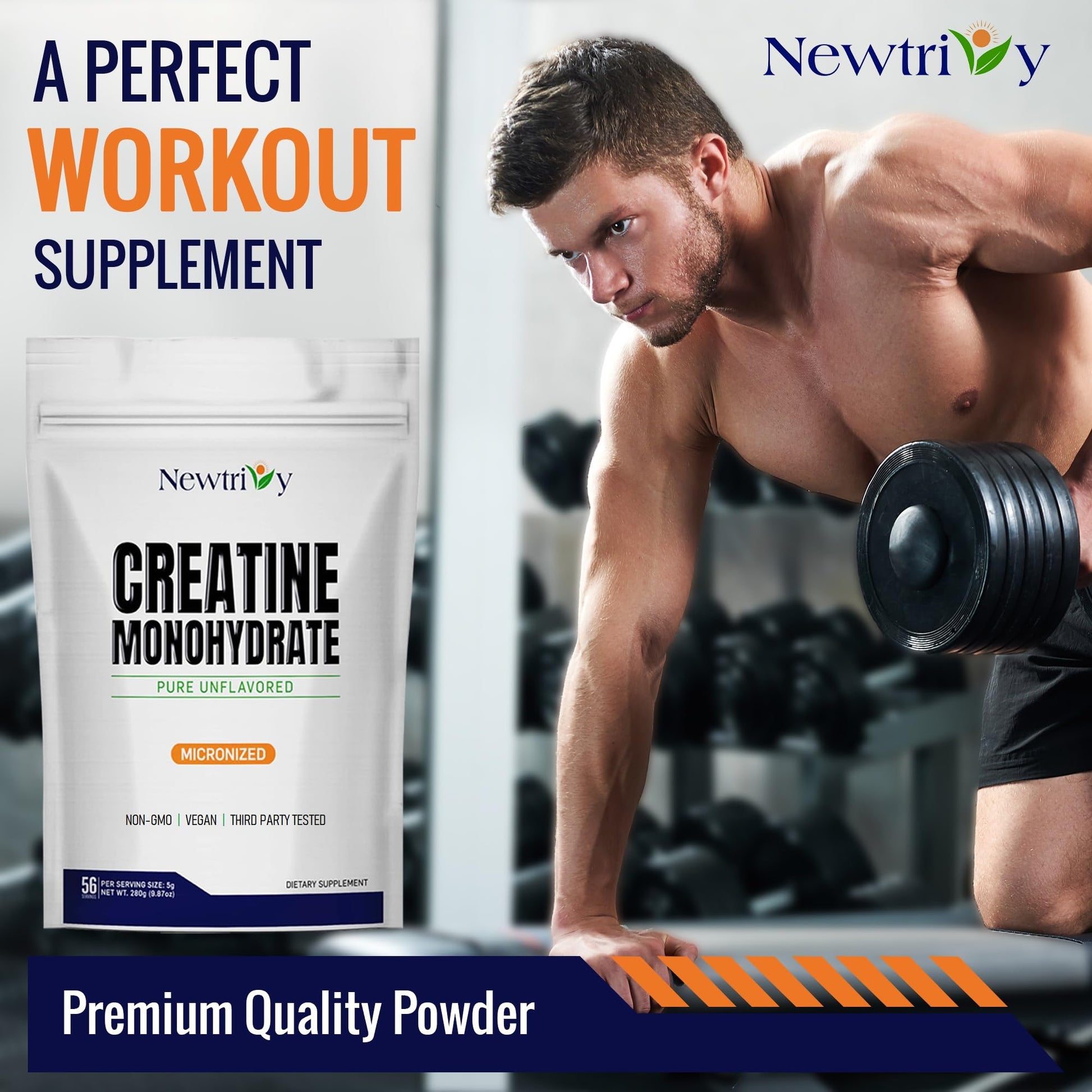 Creatine Monohydrate,Micronized, Pure,Unflavored,280g (9.8oz) - Maple Wellness Supplements
