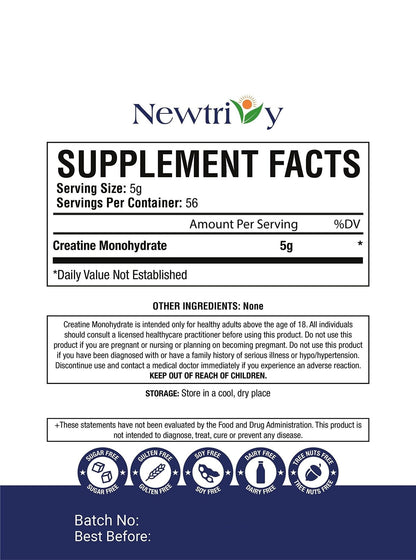 Creatine Monohydrate,Micronized, Pure,Unflavored,280g (9.8oz) - Maple Wellness Supplements