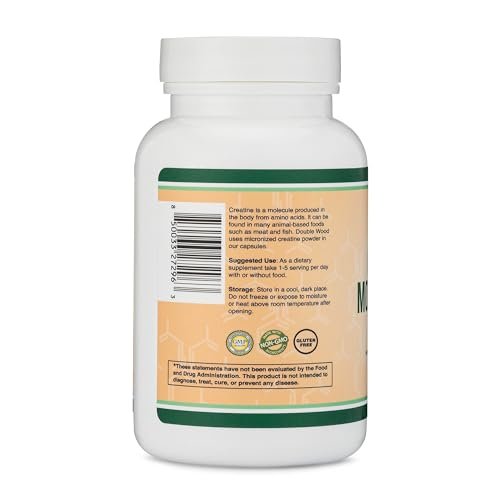 Creatine Pills 1,000mg Per Serving (120 Creatine Capsules) Micronized Creatine - Maple Wellness Supplements