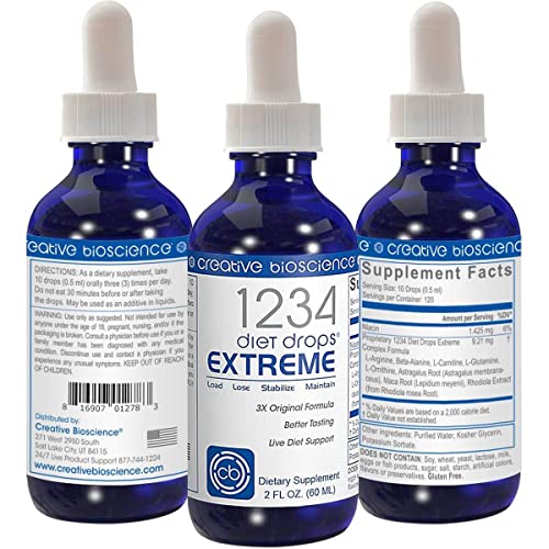 Creative Bioscience 1234 Diet Drops Extreme for Women & Men, Diet Drops for Weight - Maple Wellness Supplements