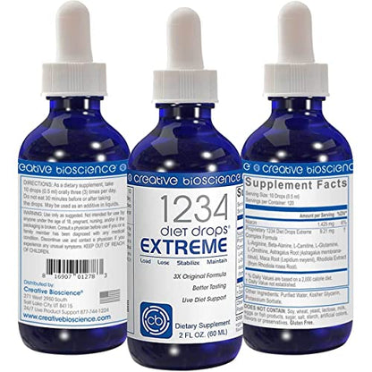 Creative Bioscience 1234 Diet Drops Extreme for Women & Men, Diet Drops for Weight - Maple Wellness Supplements