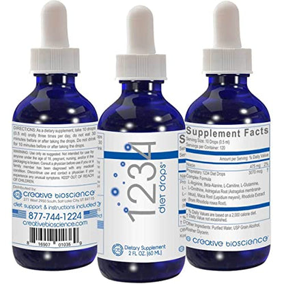 Creative Bioscience 1234 Diet Drops for Women & Men - Diet Drops for Weight Management - Maple Wellness Supplements