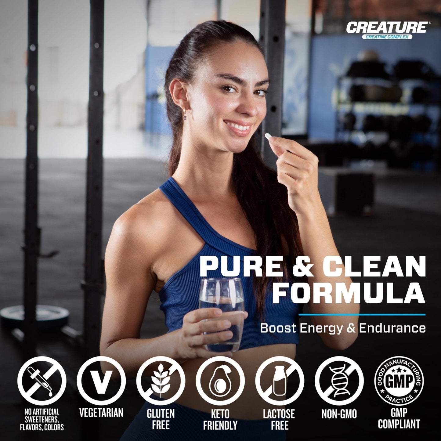 CREATURE® Creatine Complex - Creatine Monohydrate Capsules with 5 Types of Creatine Including Con-Crēt® Creatine HCL, Promotes Muscle, Strength, Endurance, Brain Health, 180 Veggie Caps, 60 Servings - Maple Wellness Supplements