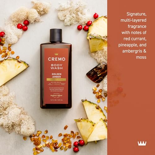 Cremo Body Wash for Men, Rich-Lathering Golden Amber, 16 Fl Oz - Maple Wellness Supplements