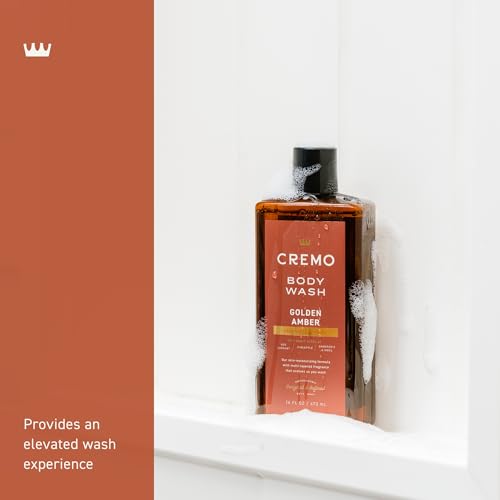 Cremo Body Wash for Men, Rich-Lathering Golden Amber, 16 Fl Oz - Maple Wellness Supplements