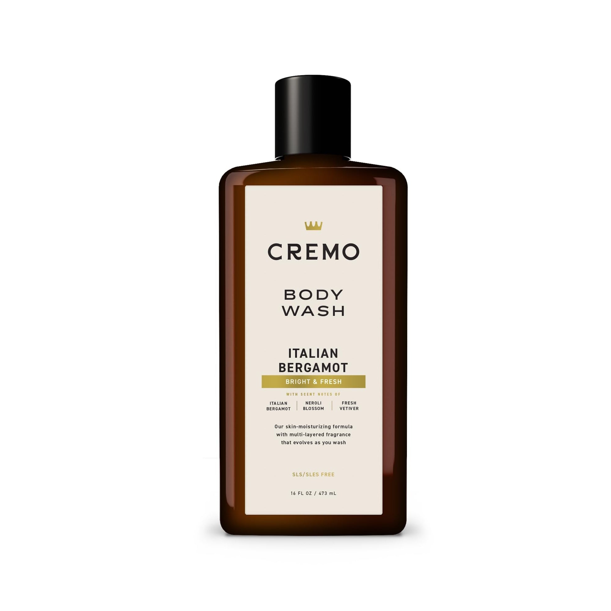 Cremo Body Wash for Men, Rich-Lathering Italian Bergamot, 16 Fl Oz - Maple Wellness Supplements