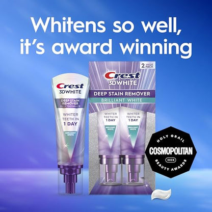 Crest 3DWhite Brilliance Deep Stain Remover Brilliant White Toothpaste - 3.1oz/2pk - Maple Wellness Supplements