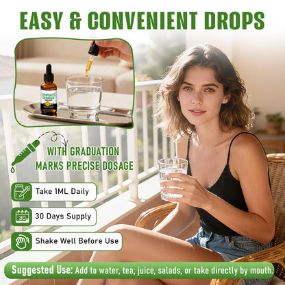 Crobirware Lymphatic Drainage Drops - Herbal Lymph System Cleanse & Immune Support - Liquid with Echinacea, Elderberry, Ginger & Burdock Root - Vegan, Alcohol-Free, 1oz - Maple Wellness Supplements