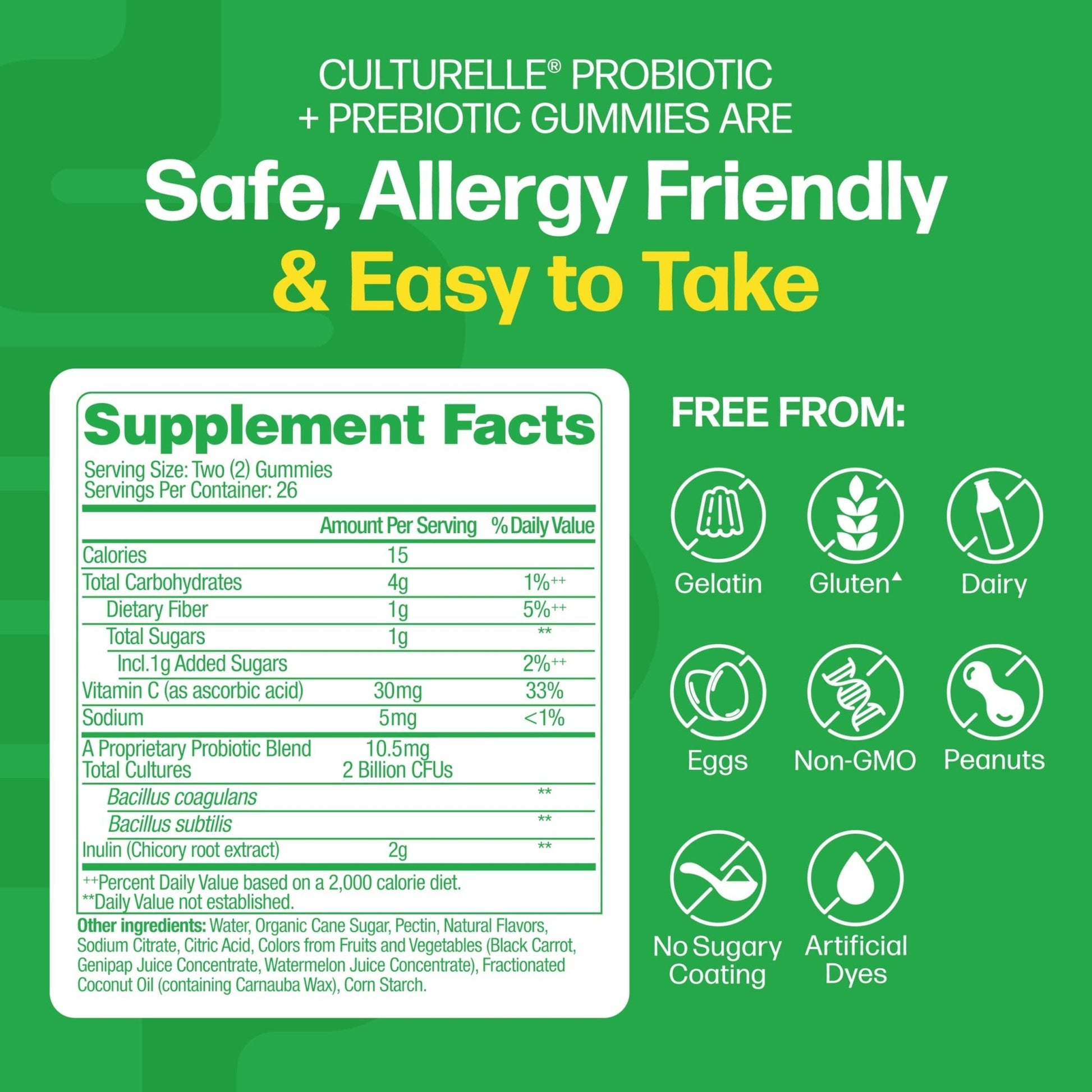 Culturelle Daily Probiotic Gummies for Women & Men, Berry Flavor, 52 Count, Naturally-Sourced Daily Probiotic - Maple Wellness Supplements