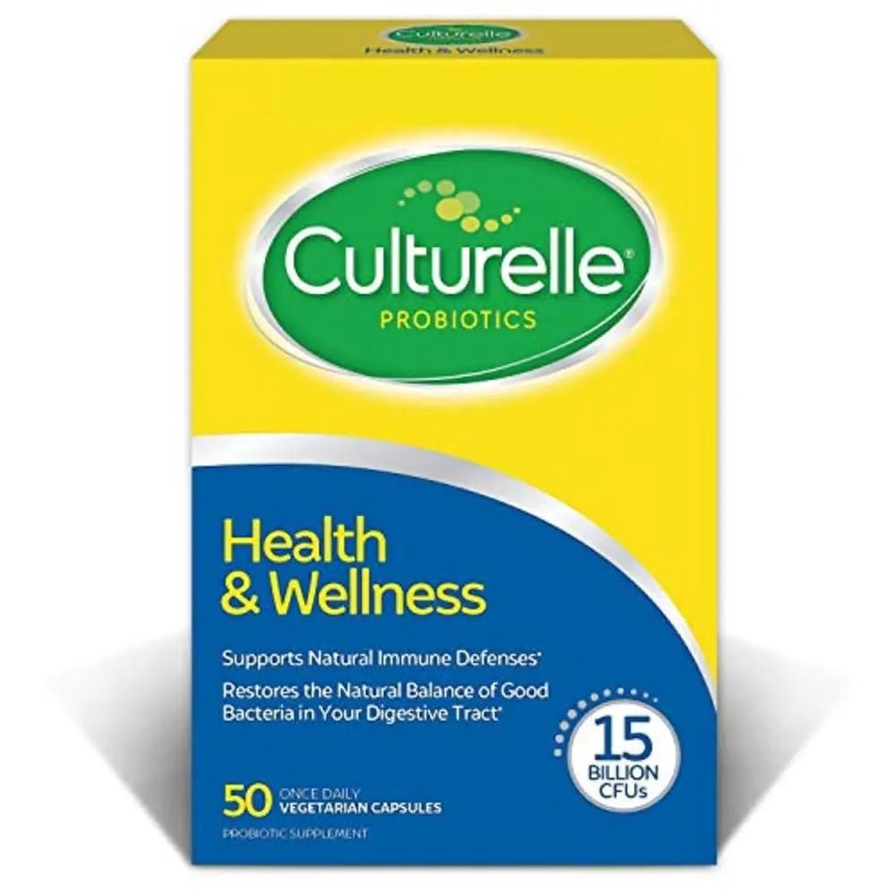 Culturelle Health & Wellness Daily Probiotic Supplement For Men & Women, Helps Support Your Immune System, Occasional Diarrhea, Gas & Bloating, 15 Billion CFUs, Non-GMO, 50 Count - Maple Wellness Supplements