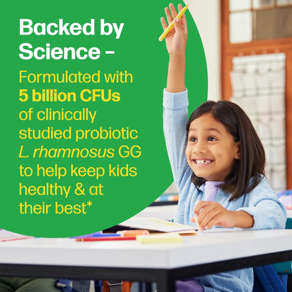 Culturelle Kids Chewable Daily Probiotic for Kids, Ages 3+, 30 Count, 1 Pediatrician-Recommended Brand, Natural Berry Flavored Daily Probiotics - Maple Wellness Supplements