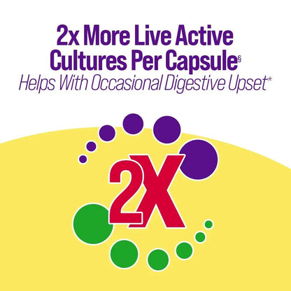 Culturelle Ultimate Strength Probiotic for Men and Women, Most Clinically Studied Probiotic Strain, 20 Billion CFUs, Supports Occasional Diarrhea, Gas & Bloating, Non-GMO, 30 Count - Maple Wellness Supplements