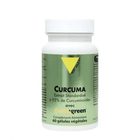 Curcuma Extrait Standardisé 95% curcuminoides 60 gélules VIT'ALL+ - Maple Wellness Supplements
