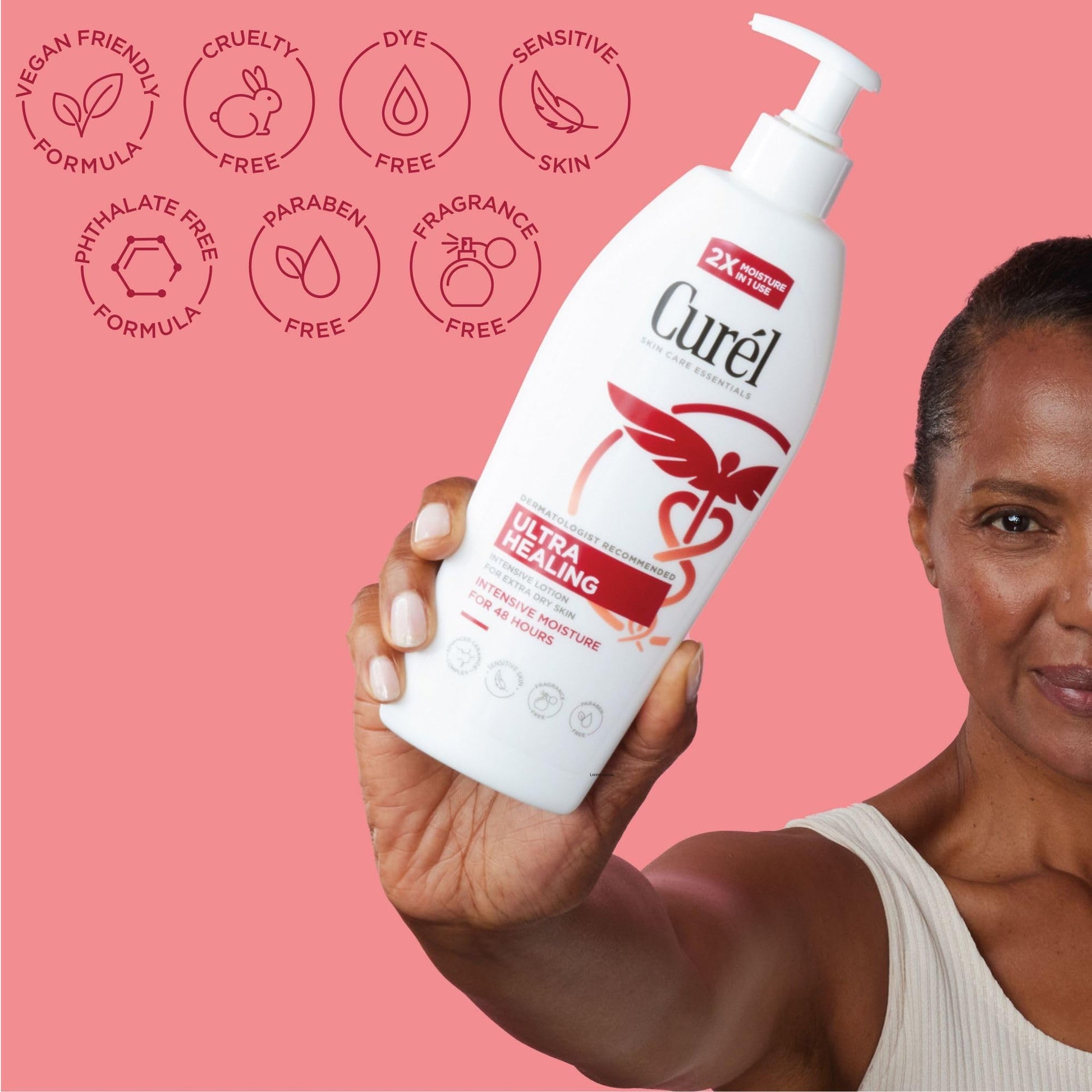 Curel Ultra Healing Intensive Fragrance-Free Lotion For Extra-Dry Skin, Dermatologist Recommended, Ideal for Sensitive Skin - Maple Wellness Supplements
