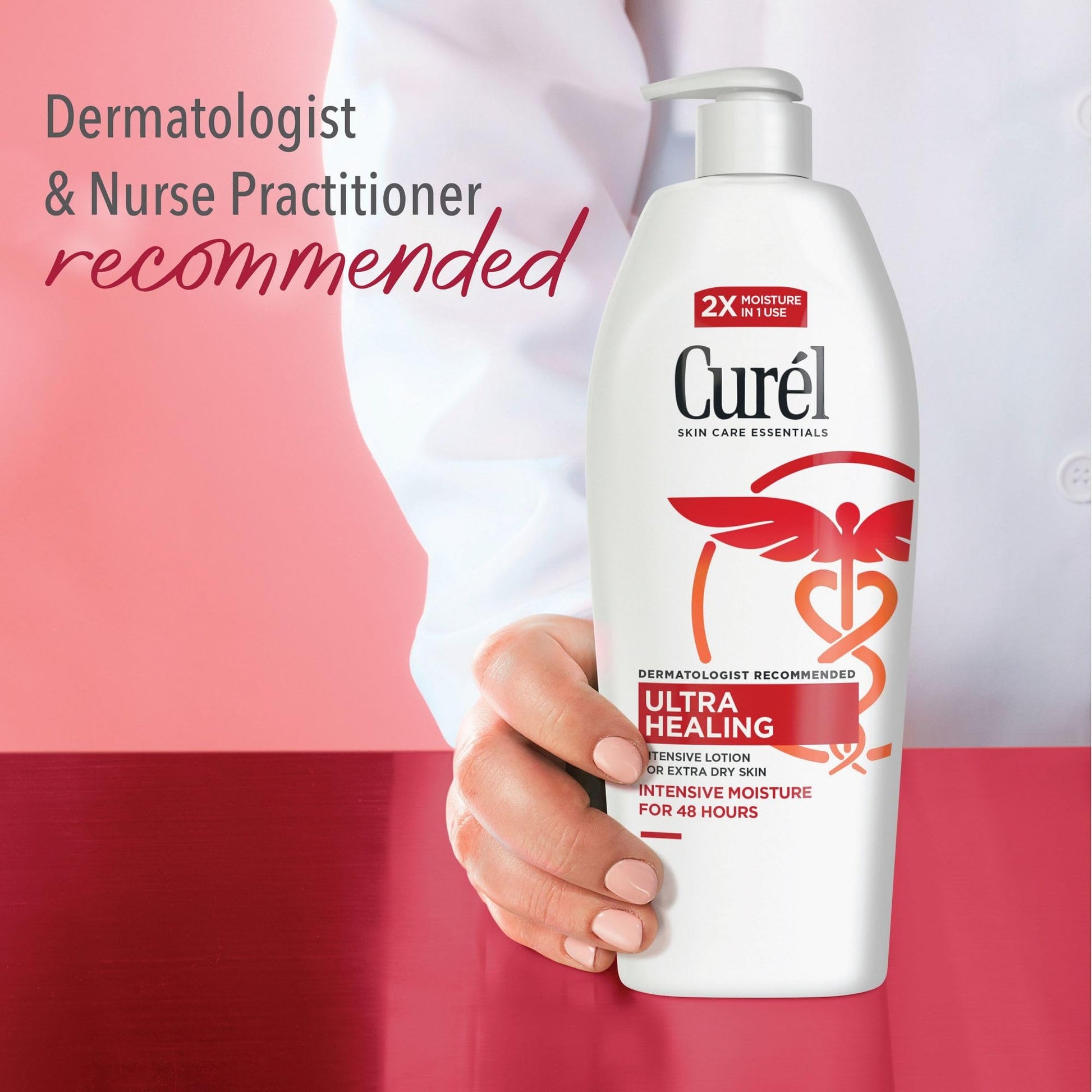 Curel Ultra Healing Intensive Fragrance-Free Lotion For Extra-Dry Skin, Dermatologist Recommended, Ideal for Sensitive Skin - Maple Wellness Supplements