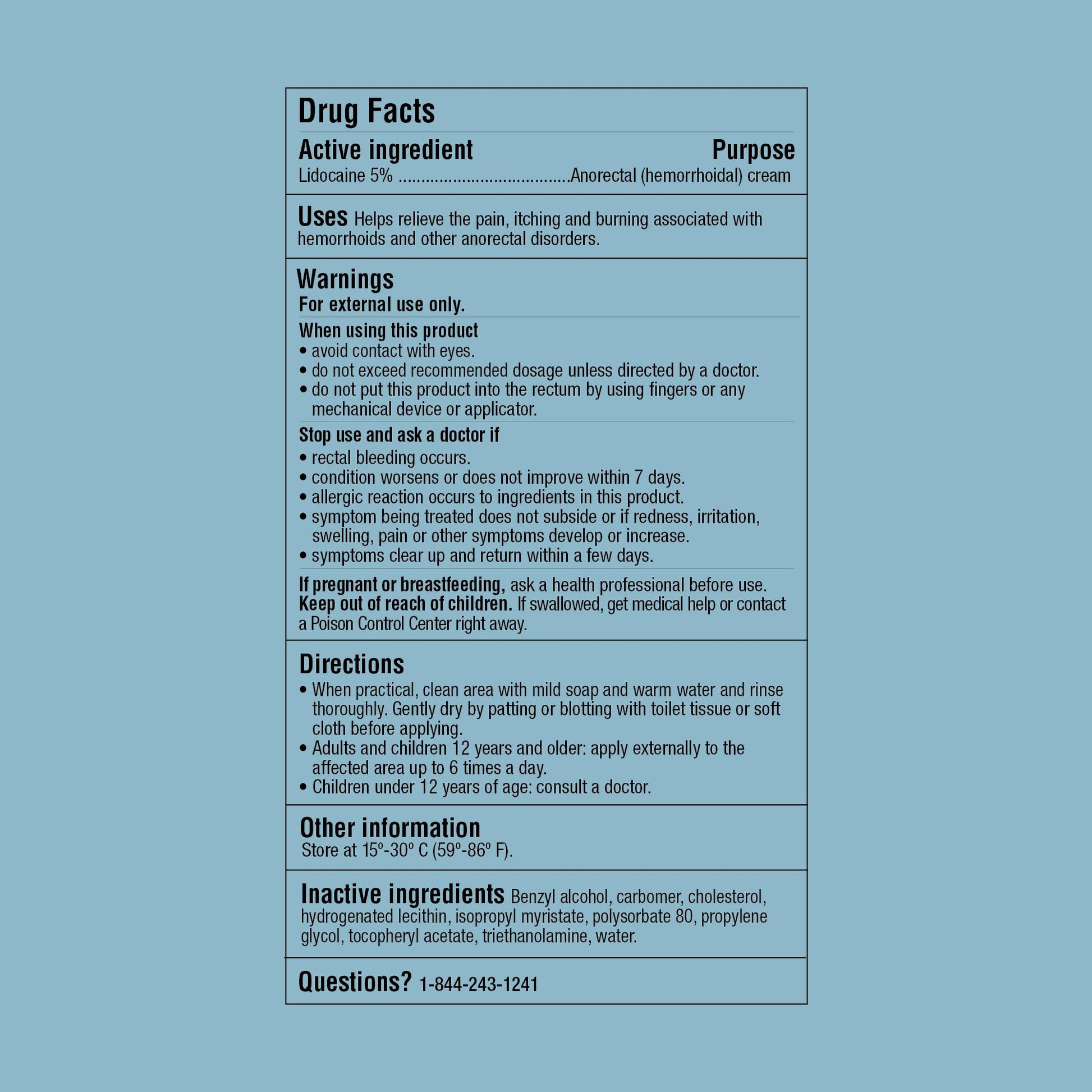 Curist 5% Lidocaine Numbing Cream - 6 oz (170 g) XL Tube - Soothing Numbing Cream for Temporary Discomfort, Itching, and Burning from Hemorrhoids Lidocaine 5% (1 Pack - 6 oz Tube) - Maple Wellness Supplements