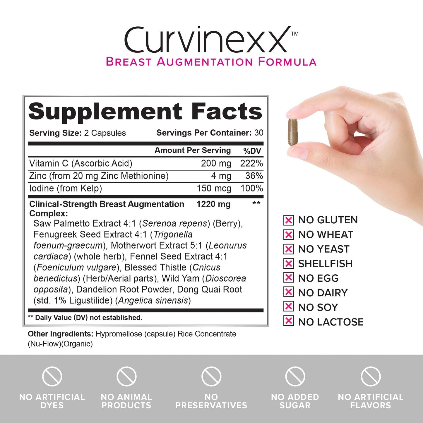 CURVINEXX (3 Bottles) - Natural Breast Toning and Firming Supplement. Lift, Firm and Enhance your Bust Naturally... - Maple Wellness Supplements