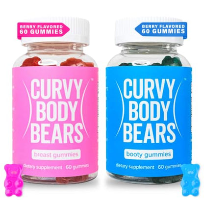 Curvy Body Bears Gummies Combo Pack - Chest and Bum Gummies - Workout Aid - Maple Wellness Supplements