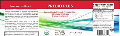 Cutting Edge Cultures Prebio Plus Prebiotic Fiber Powder Best Custom Blend of Organic Prebiotic Fibers Dietary Supplement 8 oz - Maple Wellness Supplements