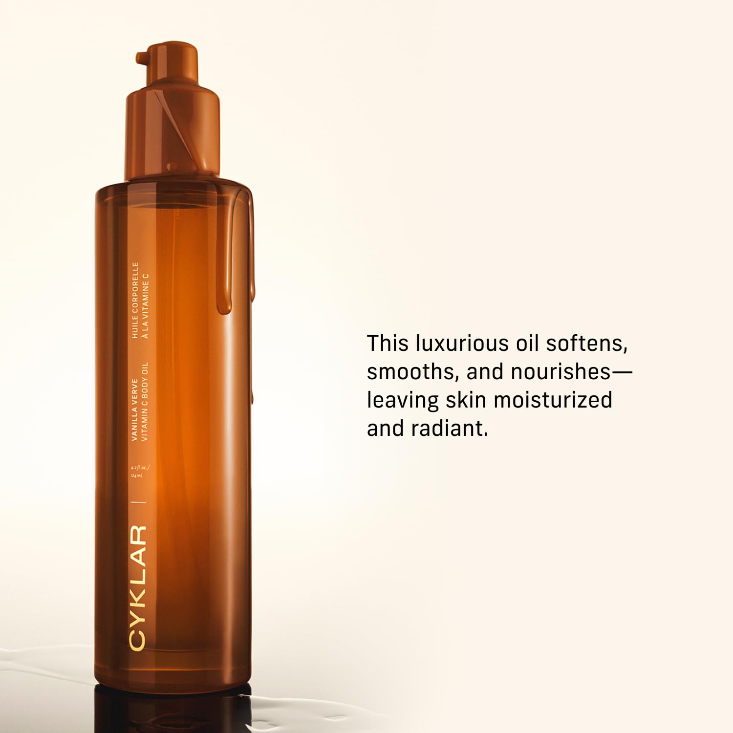 CYKLAR Vitamin C Body Oil for Women and Men. Moisturizing Vanilla Verve Scented Body Serum for Glowing Skin. Nourishing - Maple Wellness Supplements
