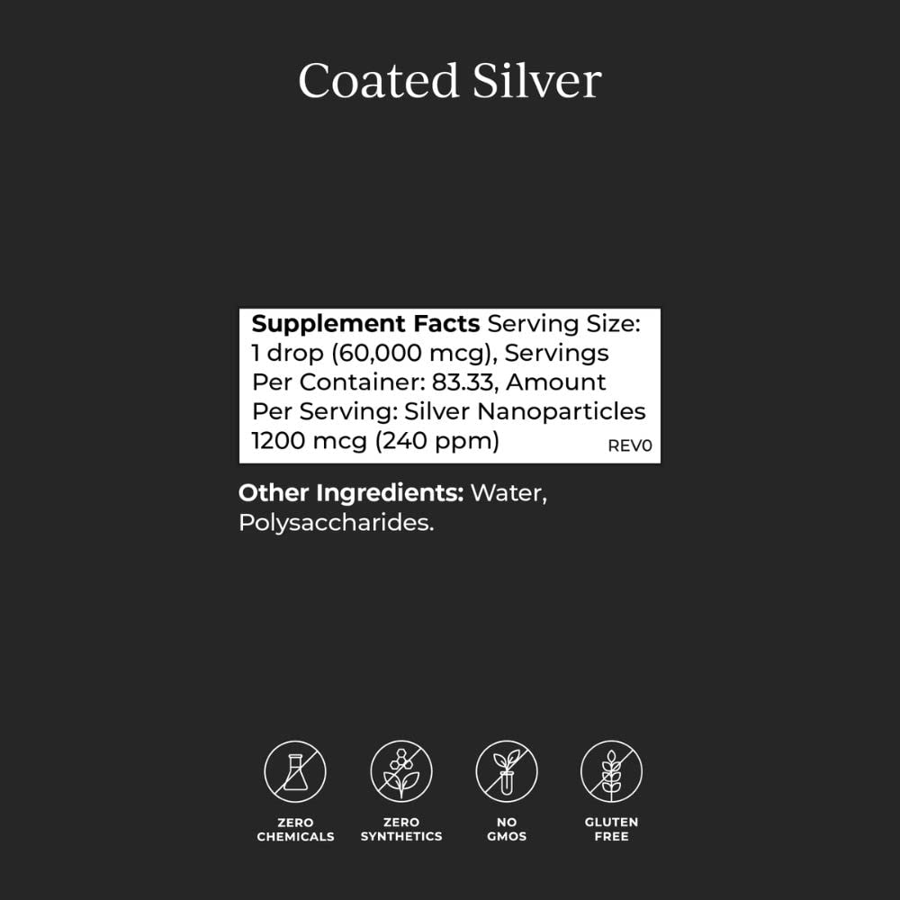 CYMBIOTIKA Colloidal Silver Liquid Supplement with Coated Silver, 20,000 PPM Mineral Concentrate, Immune Support Supplement for Adults, Easy to Use, 5 ml - Maple Wellness Supplements