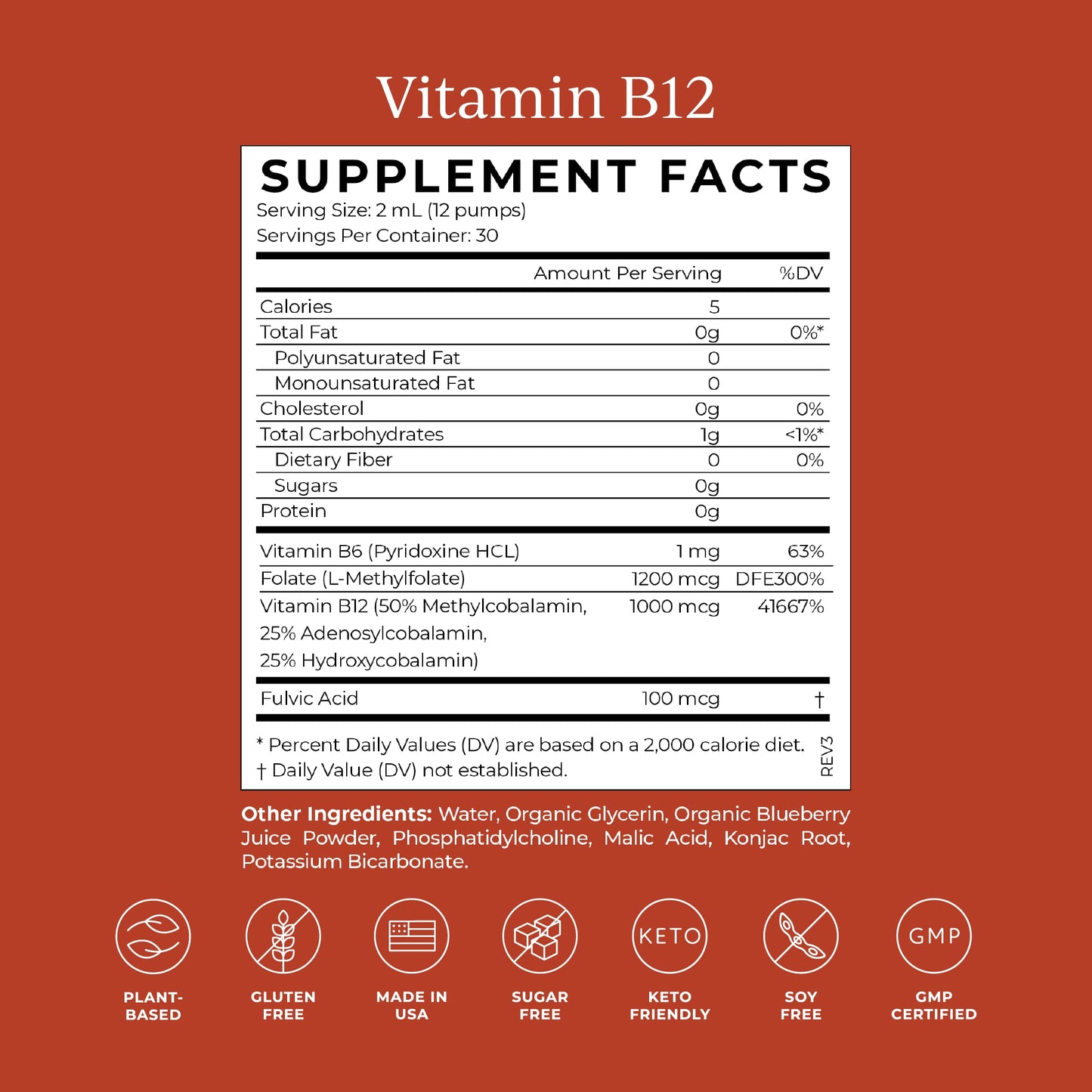 CYMBIOTIKA Liposomal Vitamin B12 Liquid Supplement, 1250 mcg, Supports Energy, Cell Production, Helps Strengthen Hair, Skin & Nails, Non-GMO, Gluten Free - Maple Wellness Supplements