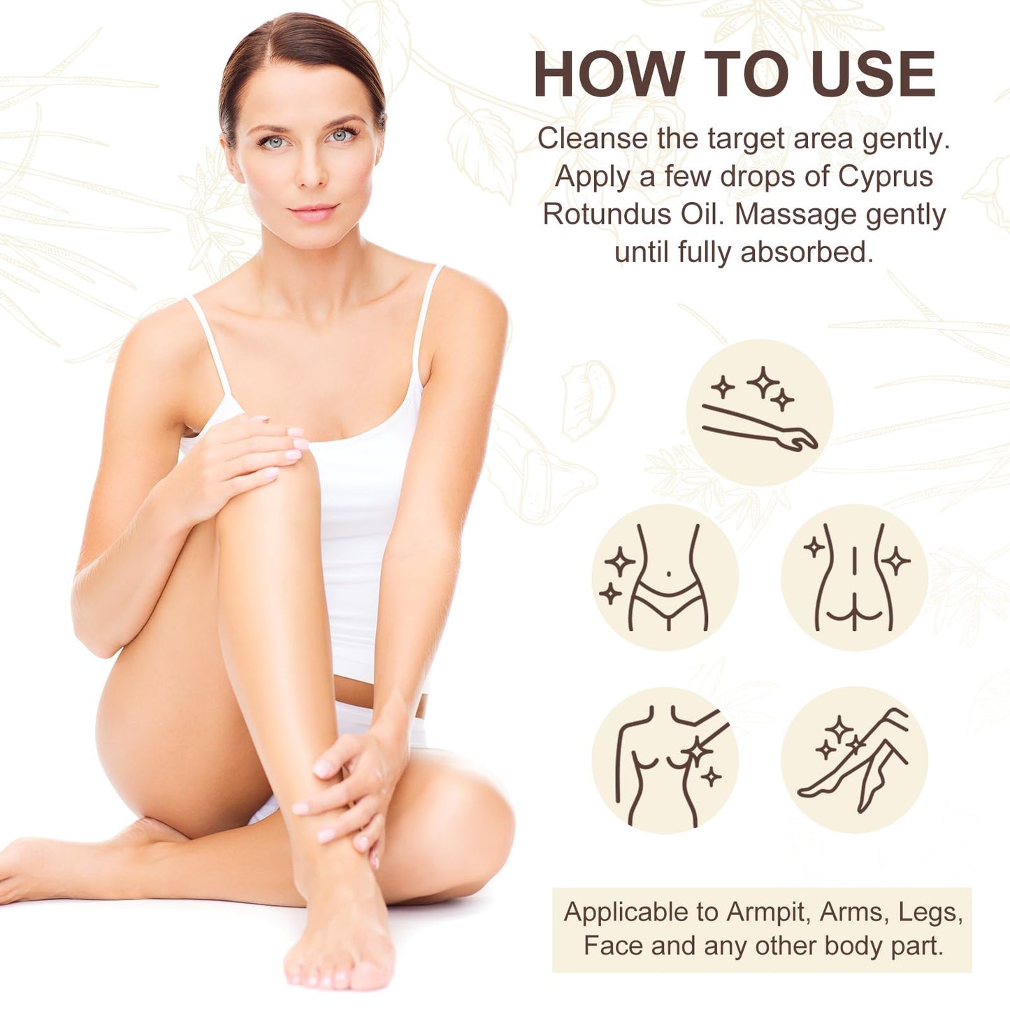 Cyperus Rotundus Oil, Natural for Reducing Body Hair Growth, Cyperus Rotundus Oil for Hair - Maple Wellness Supplements