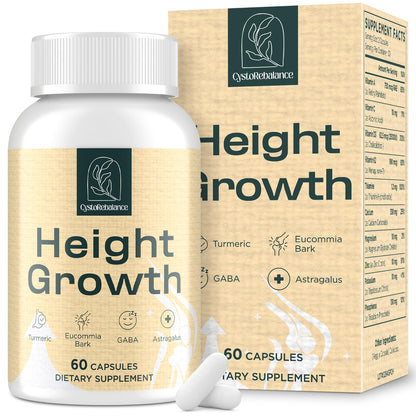 CystoRebalance 25-in 1 Bone Strength Supplement - for Natural Growth, Digestion and Stress - High Absorption - Calcium, Magnesium, Zinc, Ashwaganda and Multivitamins for Age 12+ | 60 Caps - Maple Wellness Supplements