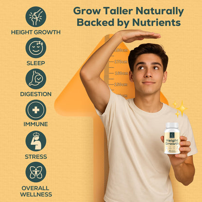 CystoRebalance 25-in 1 Bone Strength Supplement - for Natural Growth, Digestion and Stress - High Absorption - Calcium, Magnesium, Zinc, Ashwaganda and Multivitamins for Age 12+ | 60 Caps - Maple Wellness Supplements