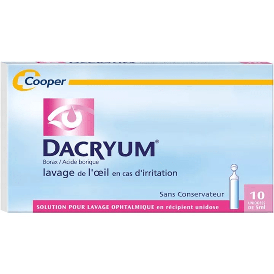Dacryum eye wash solution - 10 unidoses - Maple Wellness Supplements
