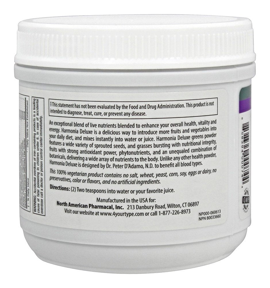 D'Adamo Personalized Nutrition Harmonia Deluxe, 7 Ounce - Maple Wellness Supplements