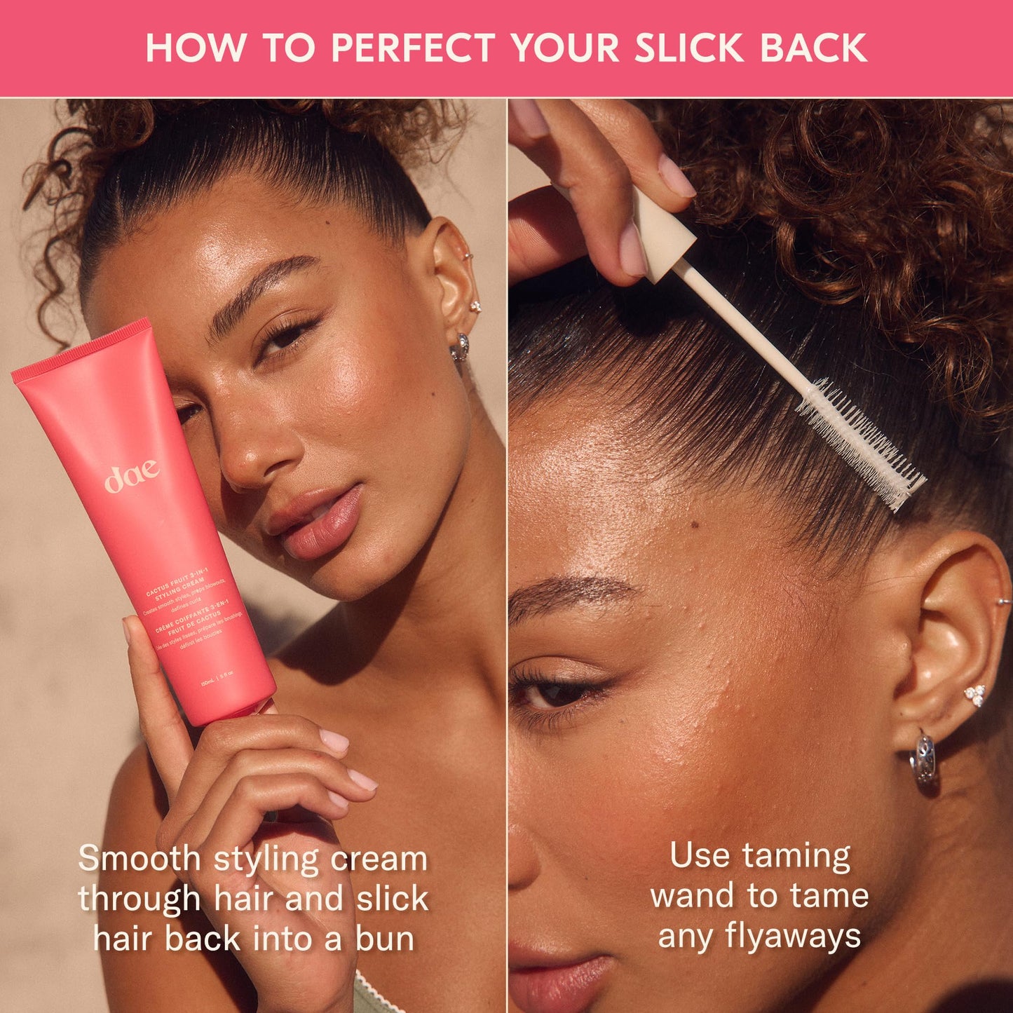 DAE Cactus Fruit 3-In-1 Styling Cream & Taming Wand - Tame Flyaways, Smooth Frizz, Style Edges (0.6 oz.) - Maple Wellness Supplements