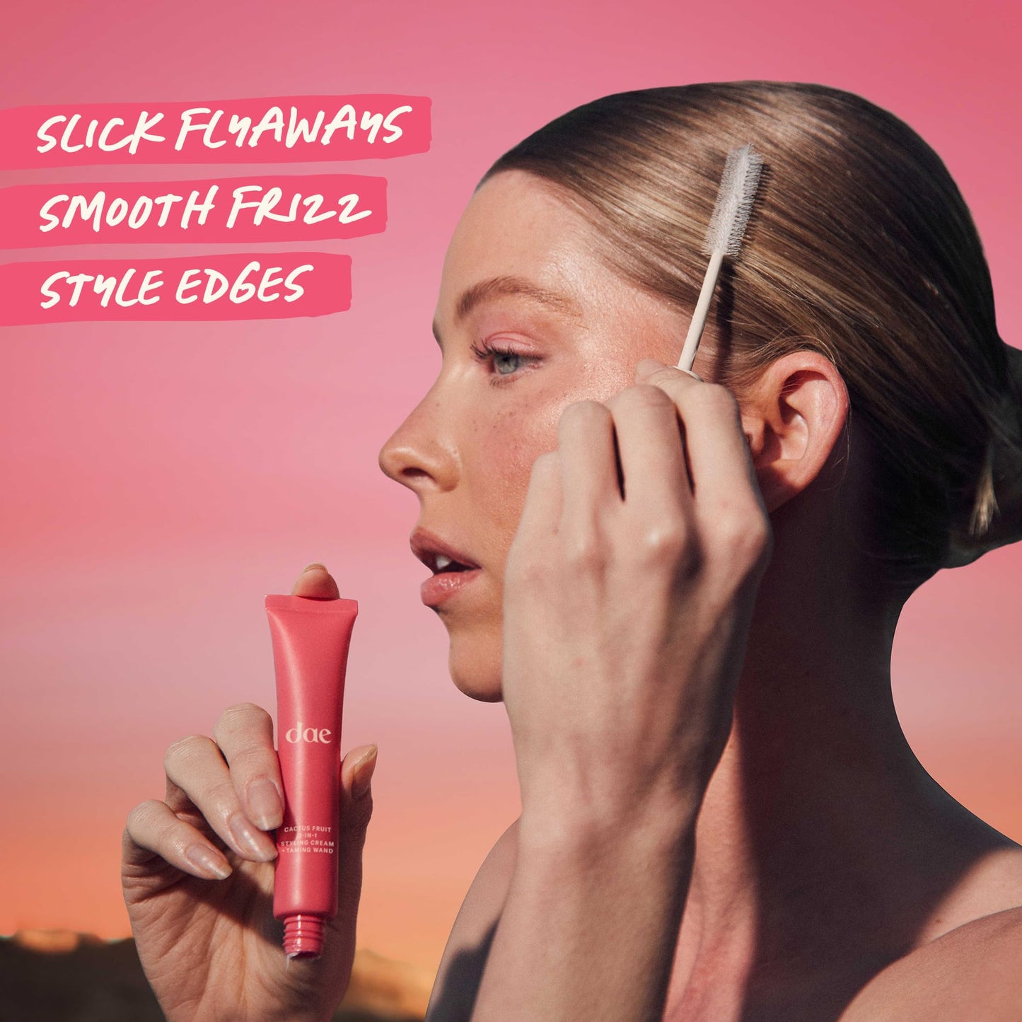 DAE Cactus Fruit 3-In-1 Styling Cream & Taming Wand - Tame Flyaways, Smooth Frizz, Style Edges (0.6 oz.) - Maple Wellness Supplements