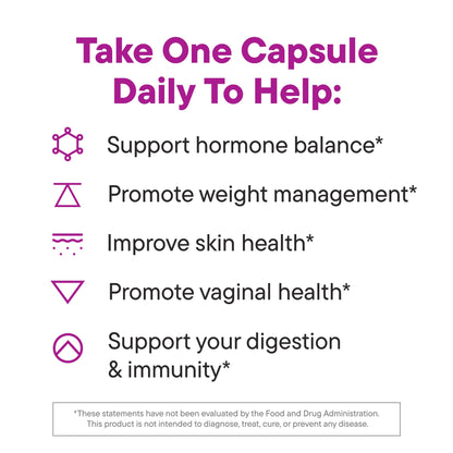 Daily Nouri Hormone Balance Probiotics for Women | Hormonal Balance Support | Vaginal pH + Gut Health | 7 Clinically Studied Strains + Omega | 30-Day Supply - Maple Wellness Supplements