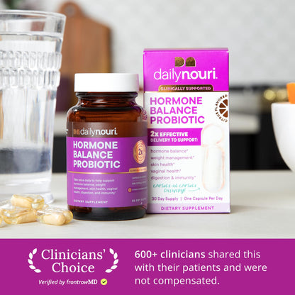 Daily Nouri Hormone Balance Probiotics for Women | Hormone Balance for Women | PMS, Hormonal Acne, & Bloating Support - Maple Wellness Supplements