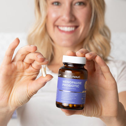 Daily Nouri Menopause Probiotics for Women | Hormonal Balance, Hot Flashes, Night Sweats & Gut Health | 3 Clinically Studied Strains - Maple Wellness Supplements