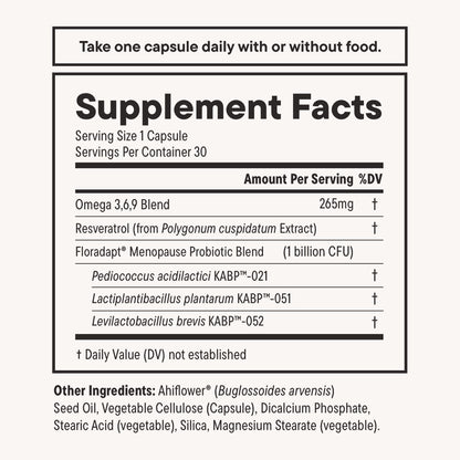 Daily Nouri Menopause Probiotics for Women | Hormonal Balance, Hot Flashes, Night Sweats & Gut Health | 3 Clinically Studied Strains - Maple Wellness Supplements