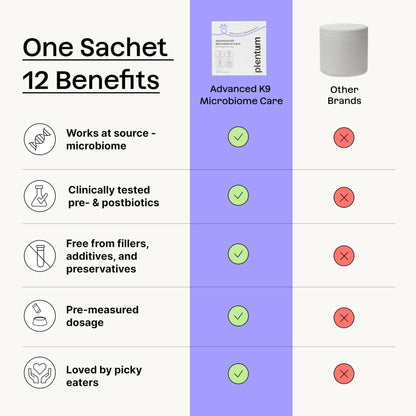 Daily Prebiotic + Postbiotic Dog Supplement Powder | 12-in-1 Support for Gut, Joints, Allergy, Immunity, Calming & Oral Health | Human-Grade Ingredients, No Artificial Flavors-No Fillers - 30 Sachets - Maple Wellness Supplements