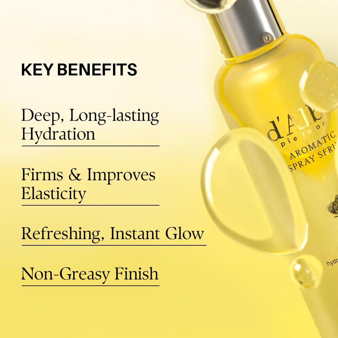 d'alba Piedmont Italian White Truffle First Aromatic Spray Serum, Fragrant VEGAN Glowy Antioxidant Face Mist - Maple Wellness Supplements