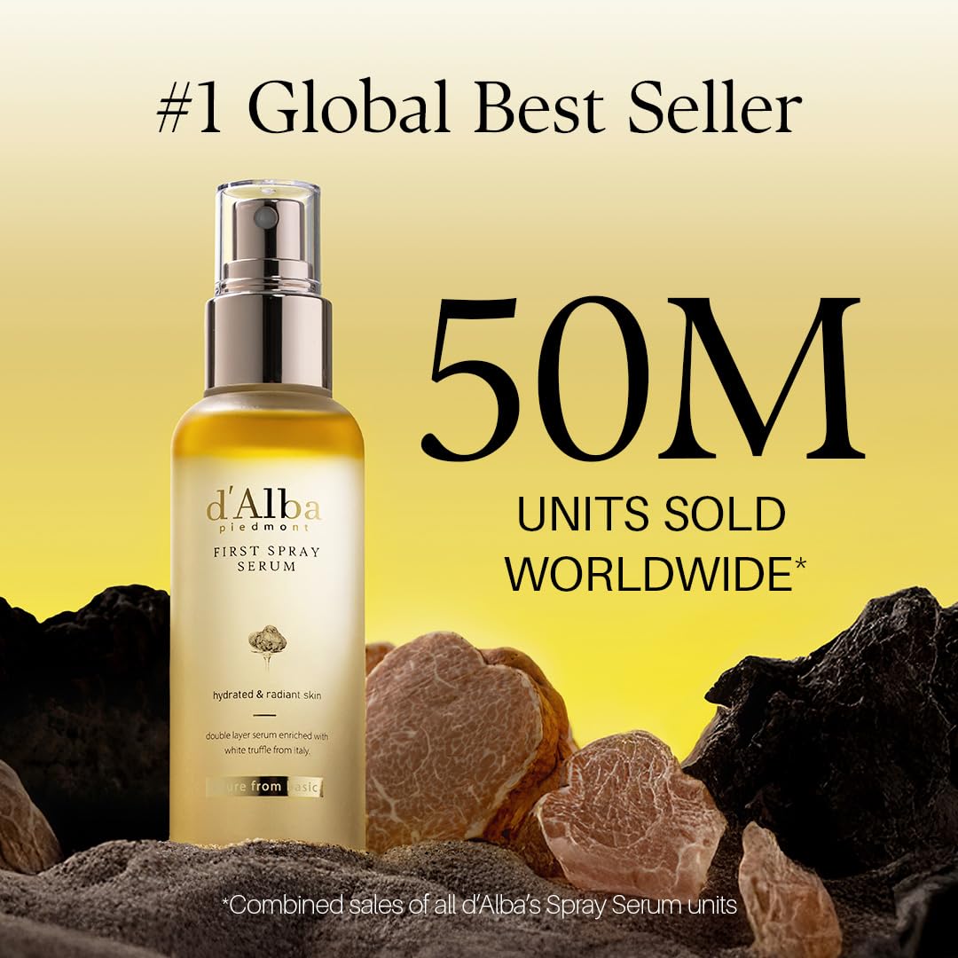 d'alba Piedmont Italian White Truffle First Spray Serum, Vegan Skin Care, Light-weight Face - Maple Wellness Supplements