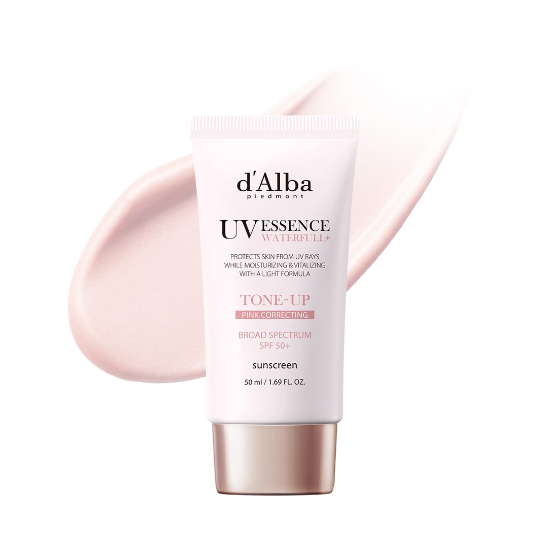 d'alba Piedmont Waterfull Tone-Up Sunscreen Serum BROAD SPECTRUM SPF 50 + Korean Sunscreen for Face, All Skin Tones (1.69 fl.oz.) - Maple Wellness Supplements