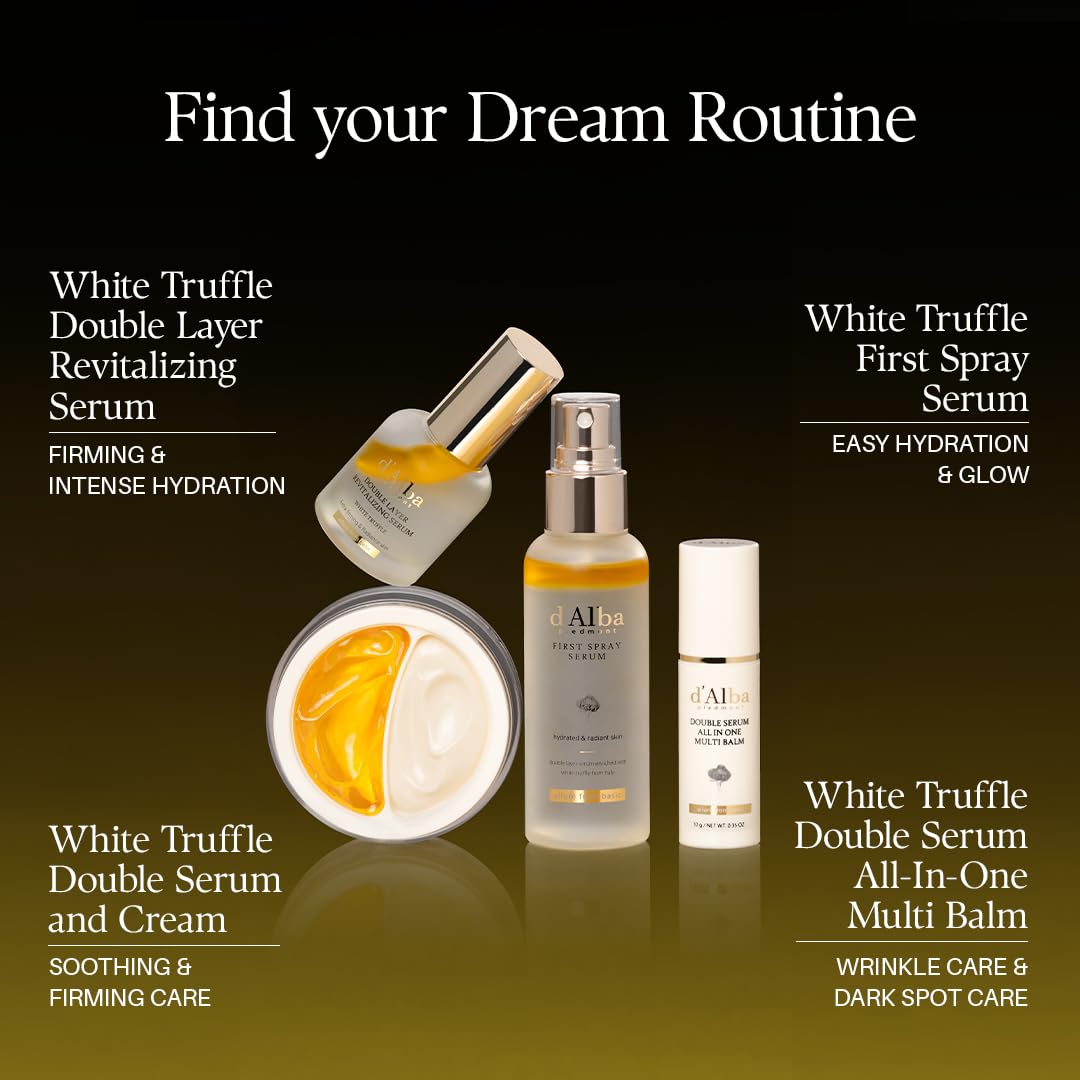 d'alba Piedmont White Truffle Double Serum All-in-one Multi Balm, Stick Balm, Vegan Skincare with Vitamin C and Vegan Collagen - Maple Wellness Supplements