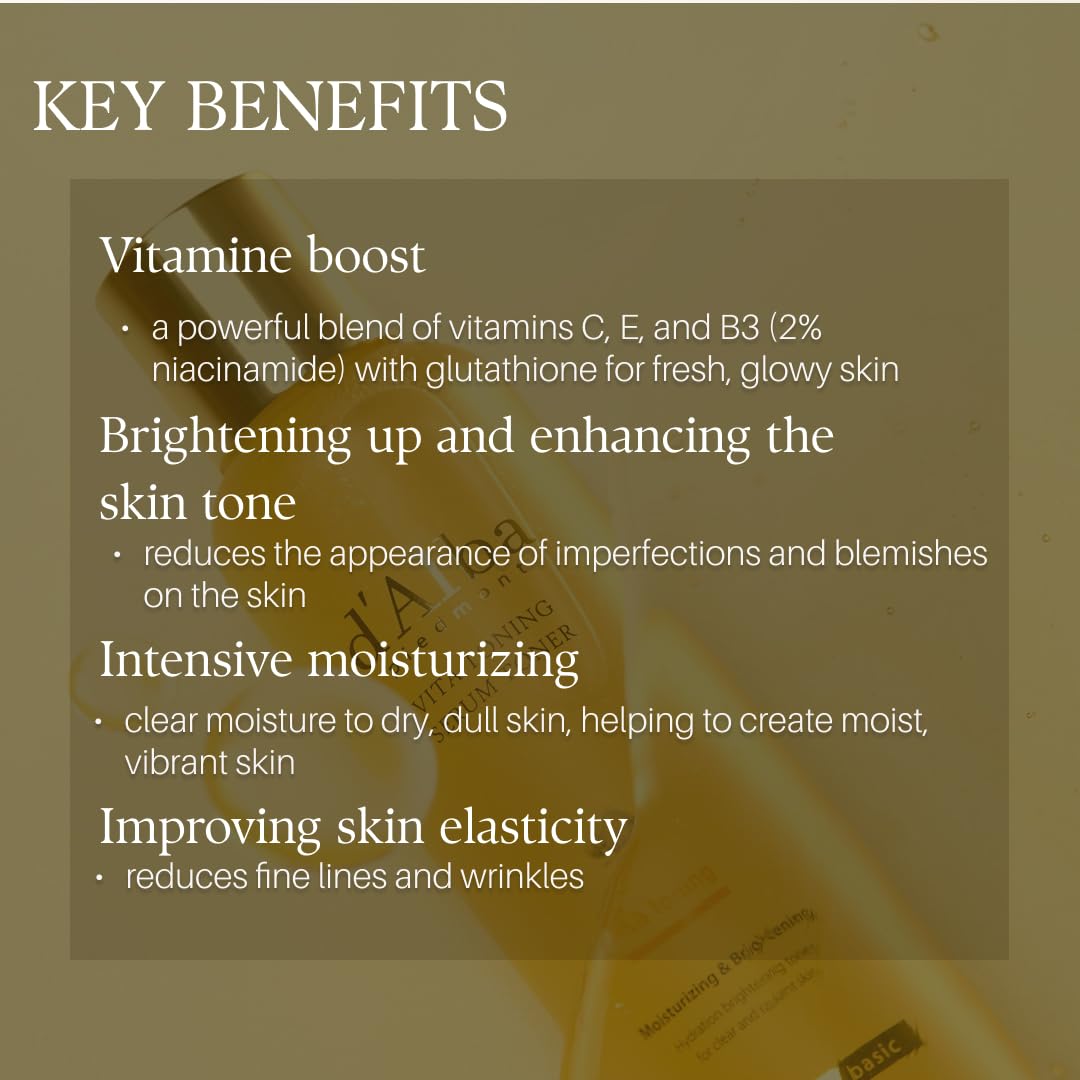d'alba Piedmont White Truffle Vita Toning Serum Toner, Glass Skin with Double Vitamin Skincare, Face Moisturizer, (6.09 fl. oz) - Maple Wellness Supplements