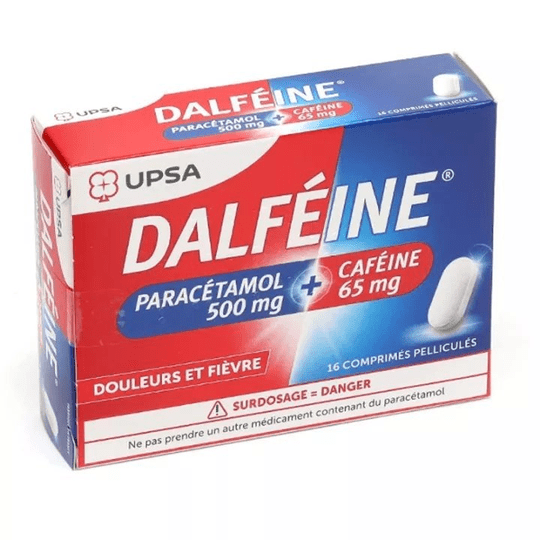 Dalfeine Paracetamol 500mg + Caffeine 65mg 16 tablets - Maple Wellness Supplements