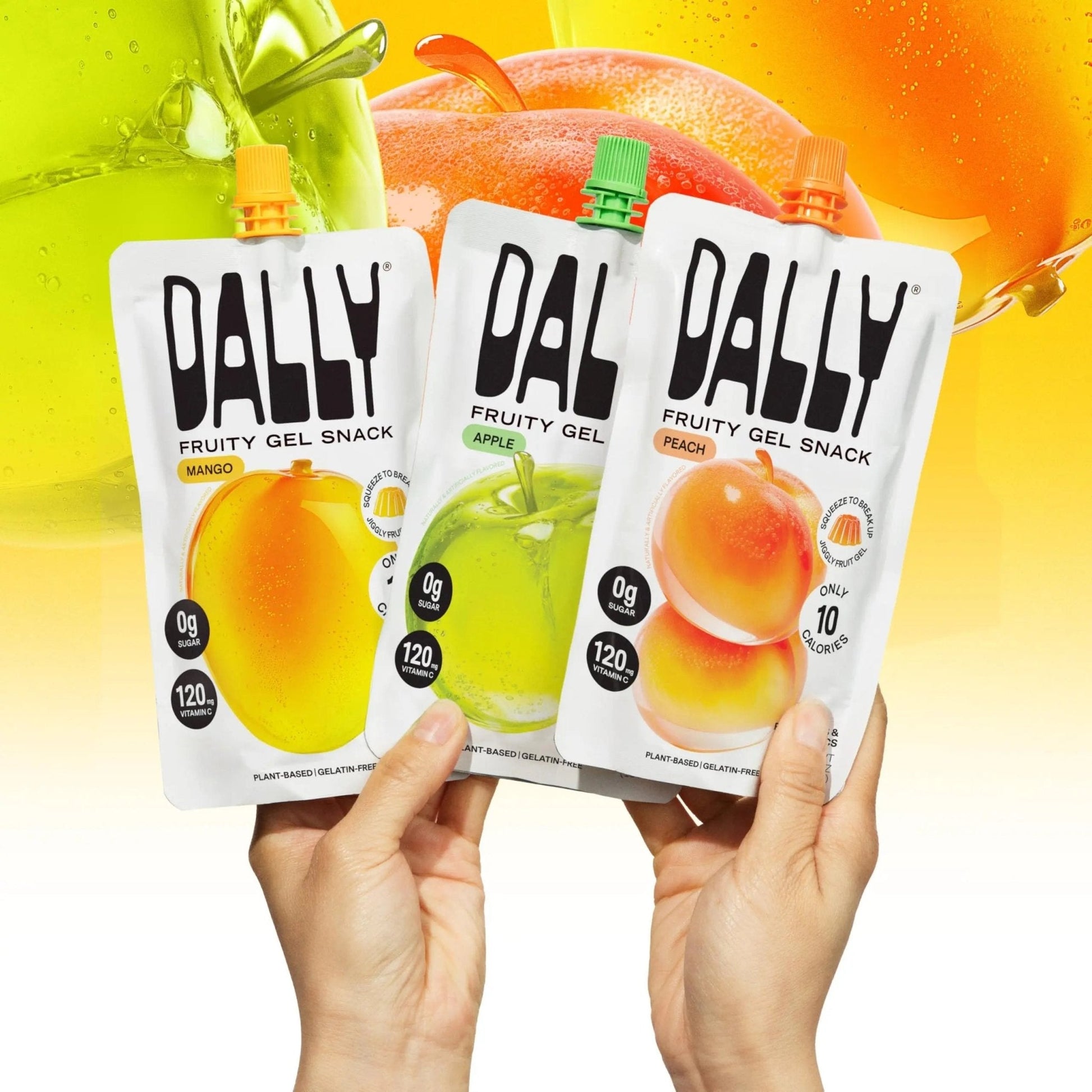 Dally Variety Pack [Mango, Peach & Apple] Drinkable Konjac Jelly 10 Pouches | 10-Calorie Keto, Gluten Free, Sugar Free Korean Fruit Snack | Prebiotics & Postbiotics for Skin, Immune, Weight Management - Maple Wellness Supplements