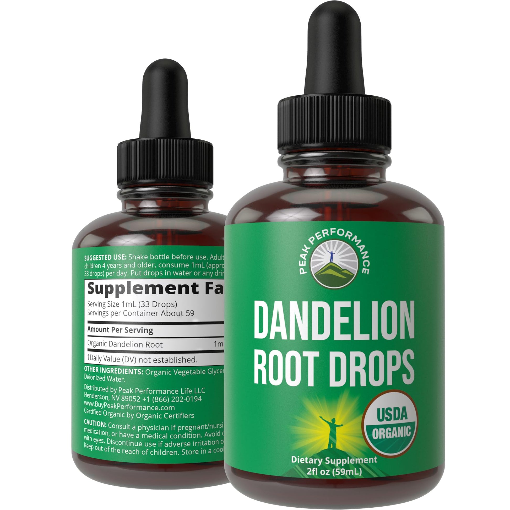 Dandelion Root Extract. USDA Organic Vegan Herbal Liquid Tincture Dandelions Supplement for Women and Men. Leaf Tonic for Immune, Liver, Gut Health. Zero Sugar, Gluten Free Supplements Not Capsules - Maple Wellness Supplements